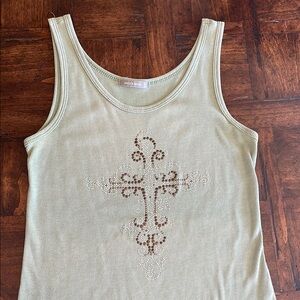 Women's Sleeveless Top with Cross Design